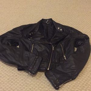 Divided H&M faux leather biker jacket Size 6